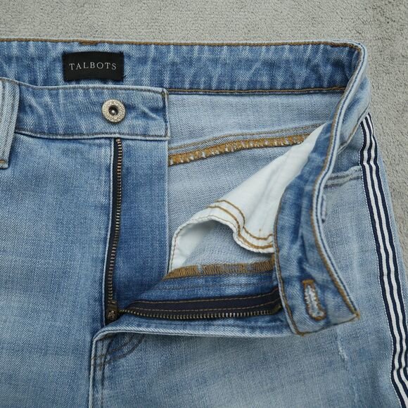 Talbots Jeans Women's Size 8 Blue High-Rise Modern Ankle 26" Inseam Distressed - Picture 2 of 16